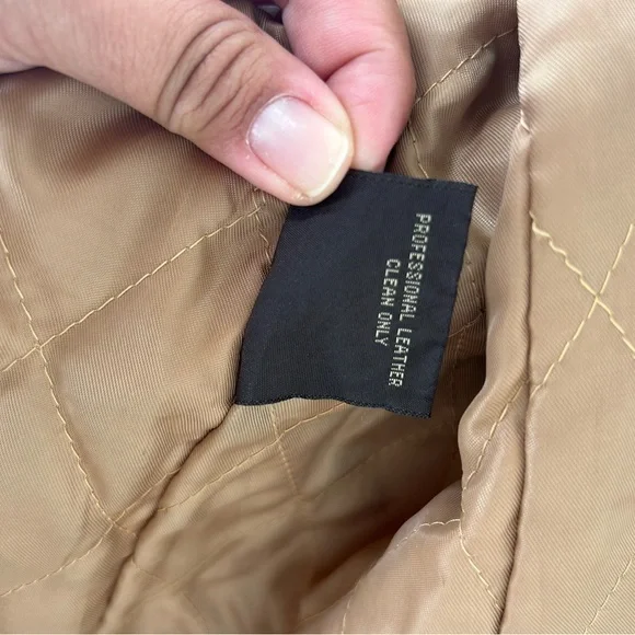 Penny Lane (Giacca) Vintage Leather Coat with Faux Fur Trim - Picture 4 of 10